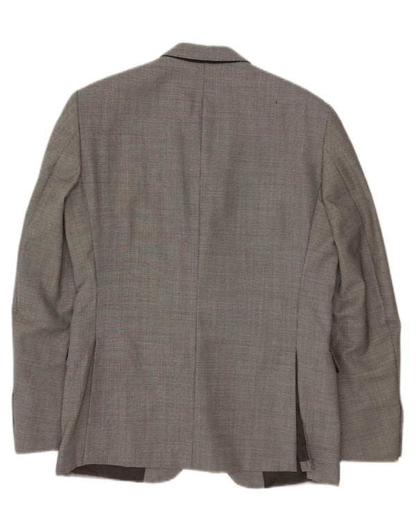 Cerruti 1881 Veste blazer slim à 2 boutons pour homme IT 50 Large laine vierge grise