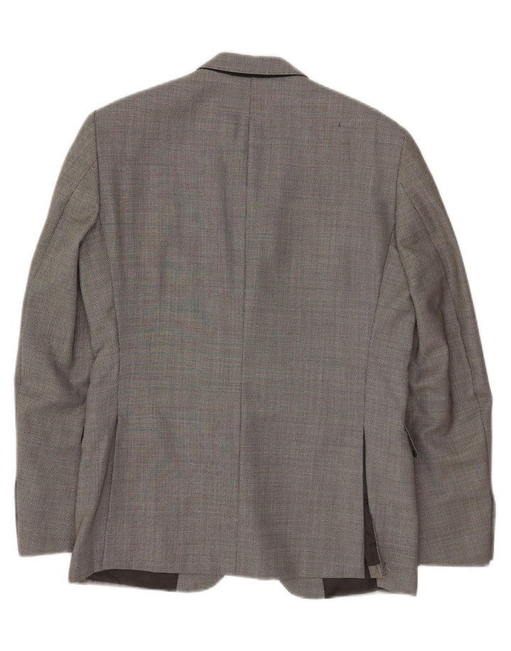 Cerruti 1881 Veste blazer slim à 2 boutons pour homme IT 50 Large laine vierge grise