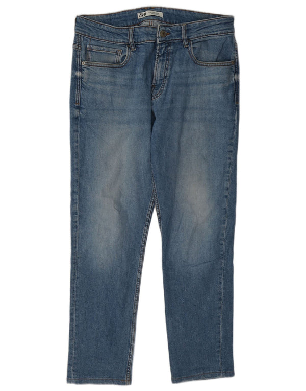 Zara Jean Slim Homme EU 42 Large W32 L27 Bleu Coton