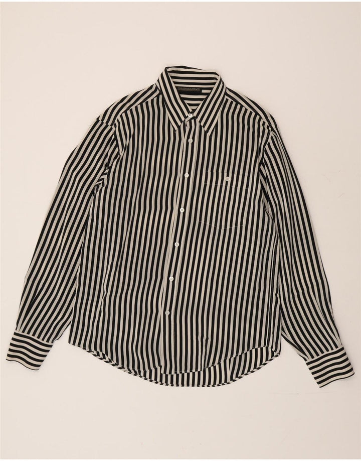 Pancaldi & B Chemise Homme Large Noir Rayé