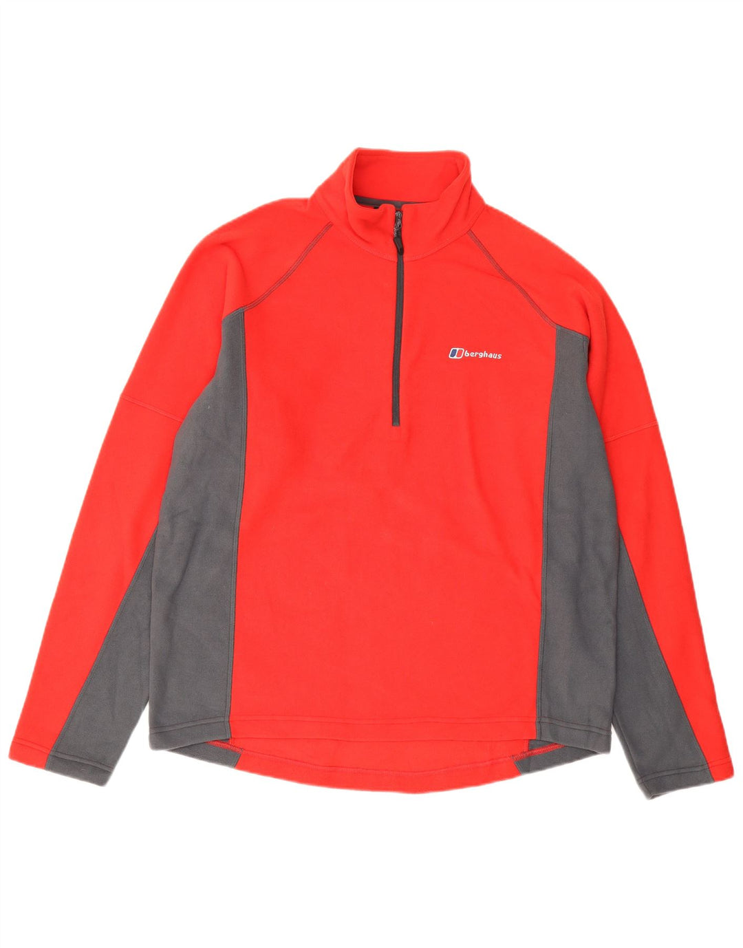 Berghaus Pull polaire à col zippé pour homme Large Rouge Colorblock Polyester