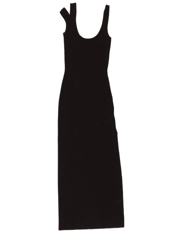 All Saints Robe moulante sans manches pour femme UK 4 XS Noir Viscose