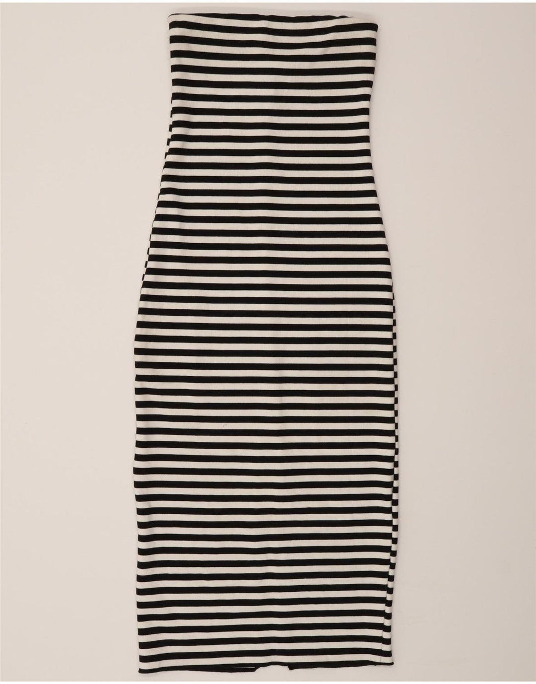 Zara Robe bustier femme UK 8 Small Noir Rayé