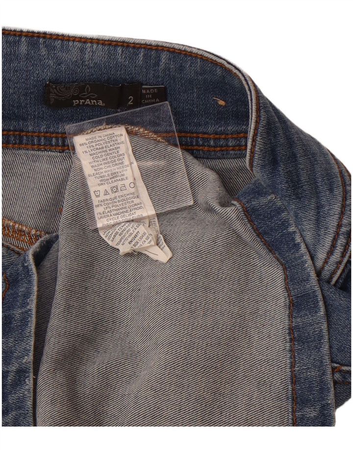 PRANA Jupe en jean taille haute pour femme us 2 XS W26 Bleu Coton