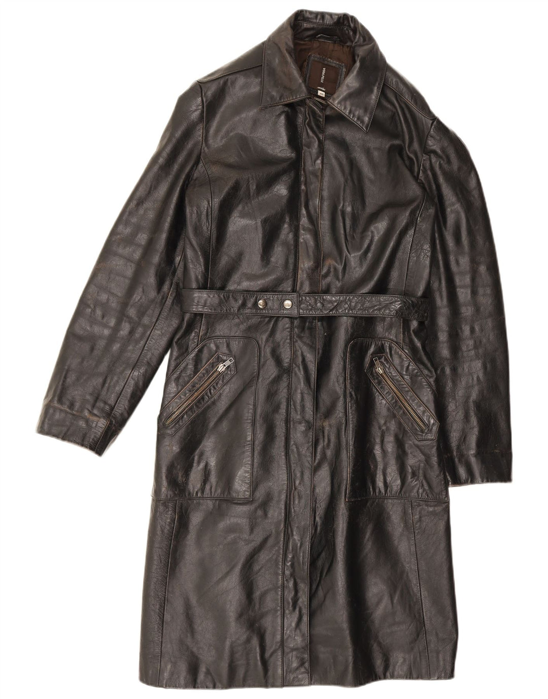 Conbipel Manteau en Cuir Femme IT 48 XL Cuir Noir
