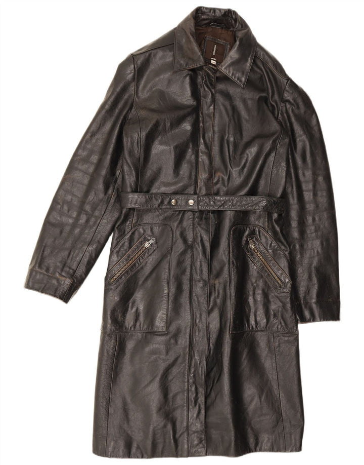 Conbipel Manteau en Cuir Femme IT 48 XL Cuir Noir