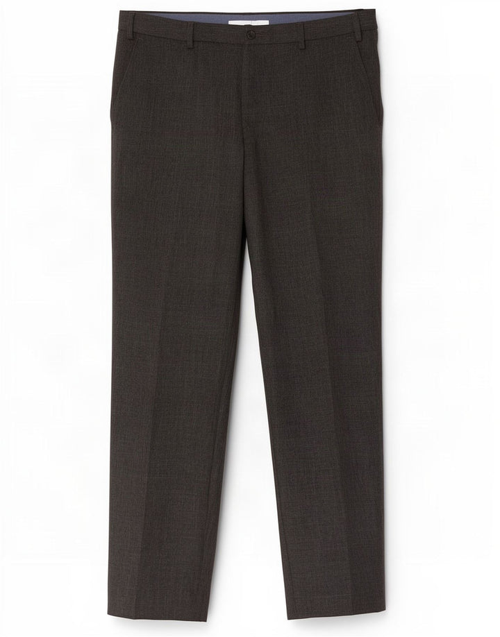 Marks & Spencer Pantalon de costume droit pour homme W38 L31 Gris Polyester