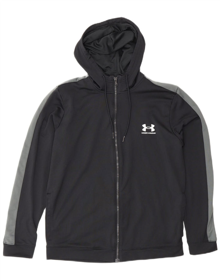 Under Armour Sweat à Capuche Fitted Zip Homme Noir Moyen Colourblock