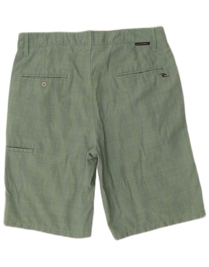 Rip Curl Short cargo pour homme W32 en polyester à carreaux vert moyen
