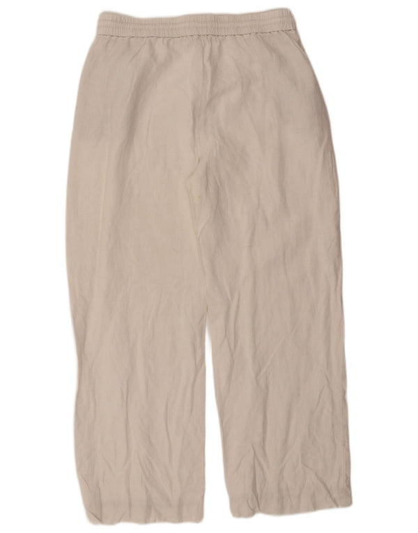 Zara Pantalon Chino Large Femme Large W30 L28 Lin Beige