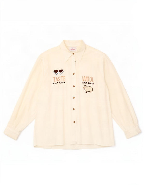 Laura Biagiotti Girls Graphic Shirt 12-13 Years White Cotton