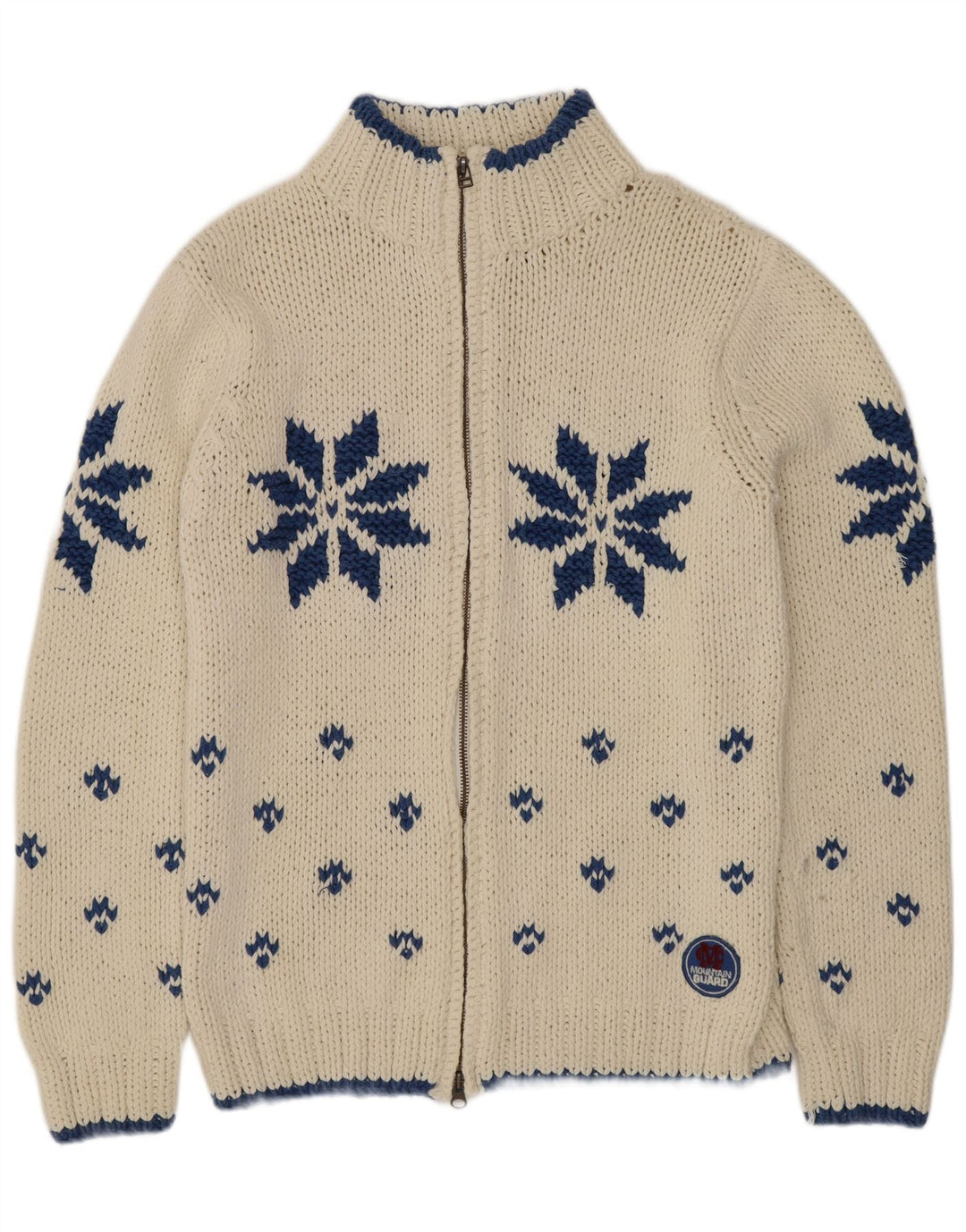 Marlboro Classics Cardigan pour homme Blanc cassé Fair Isle Rétro