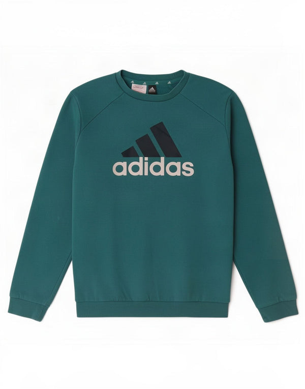 Adidas Sweat-Shirt Graphique Garçon 11-12 Ans Vert Coton