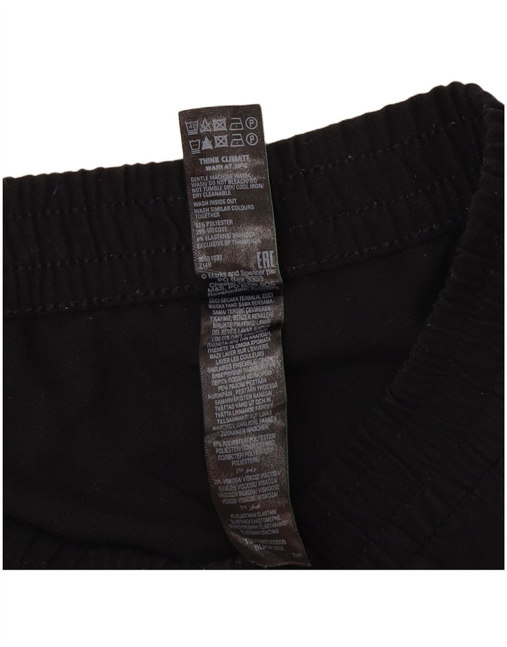 Marks & Spencer Pantalon de survêtement pour femme UK 44 Medium Noir Polyester