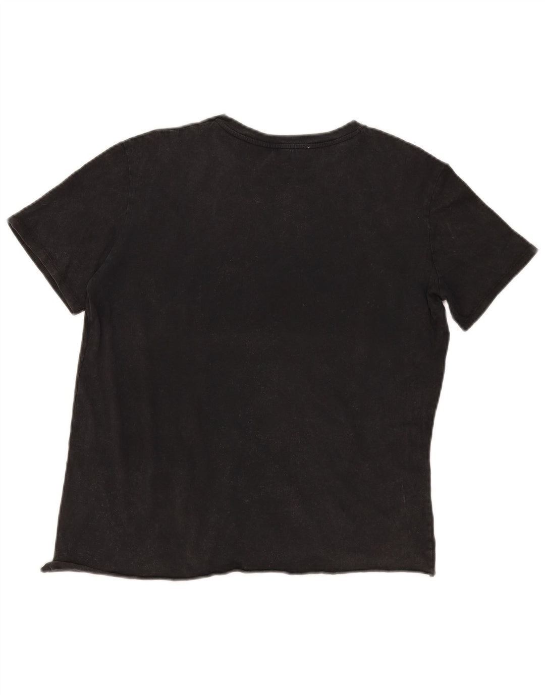 vintage Femme T-Shirt Top UK 14 Grand Noir