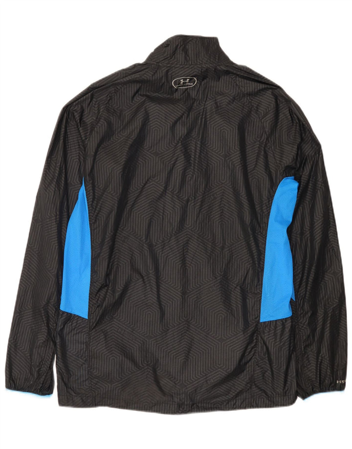 Under Armour Veste de pluie pour homme UK 38 Medium Noir Colorblock Nylon