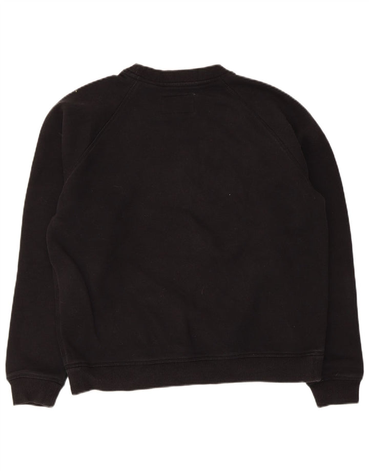 Jack Wills Sweat-shirt graphique pour femme UK 12 en coton noir moyen