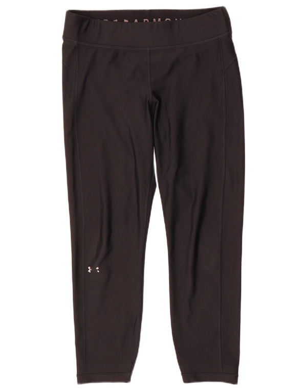 Under Armour Legging court Heat Gear pour femme UK 14 Large Noir