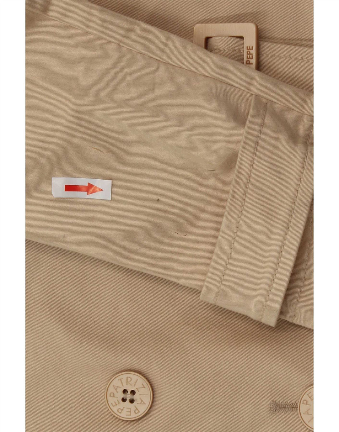 Patrizia Pepe Trench Femme IT 44 Coton Beige Moyen
