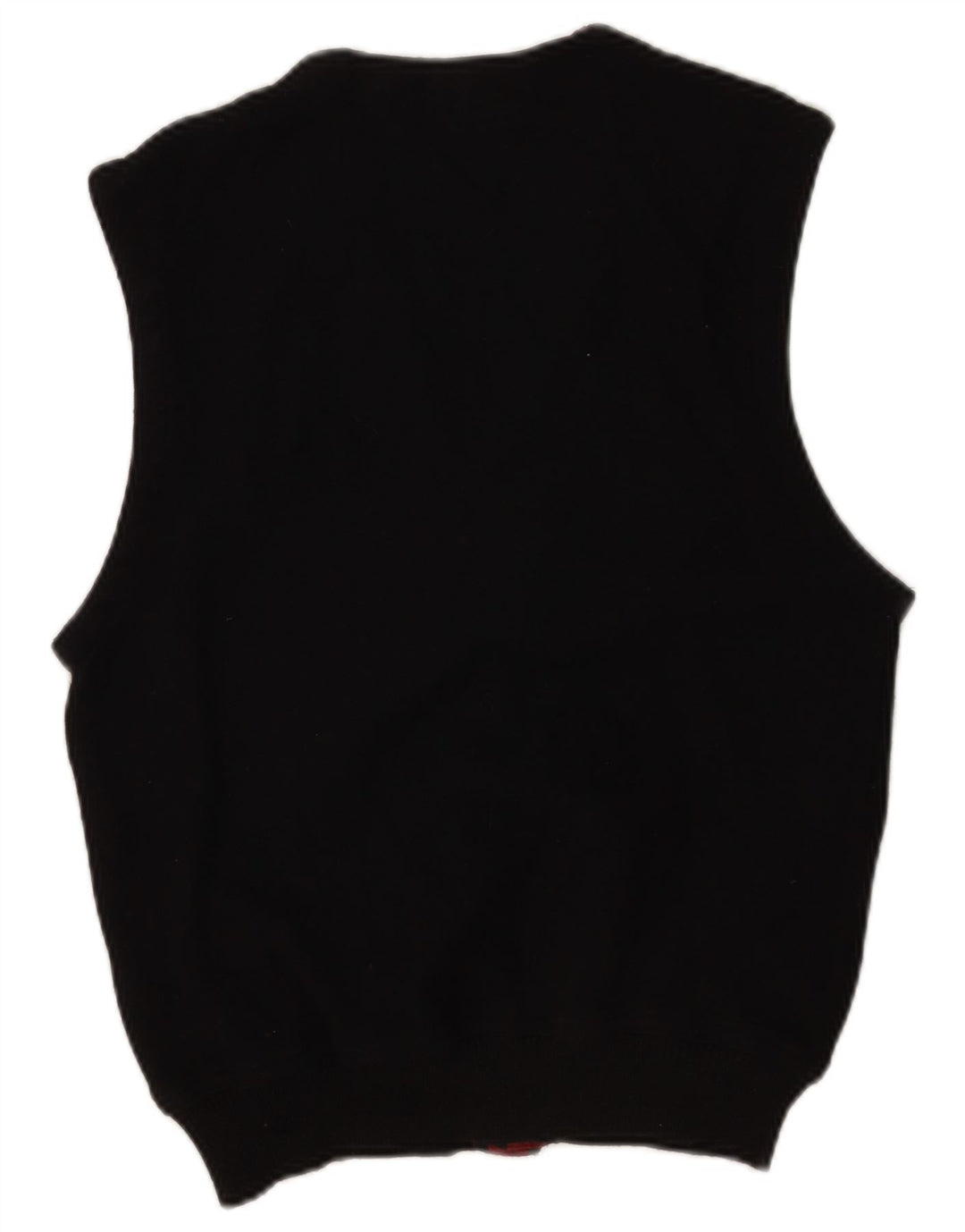 POP 84 Pull cardigan sans manches pour homme Petite laine noire