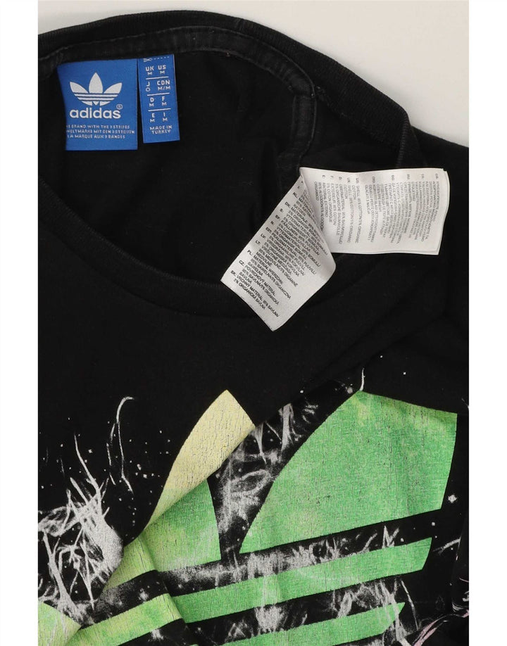 Adidas T-shirt graphique pour homme en coton noir moyen