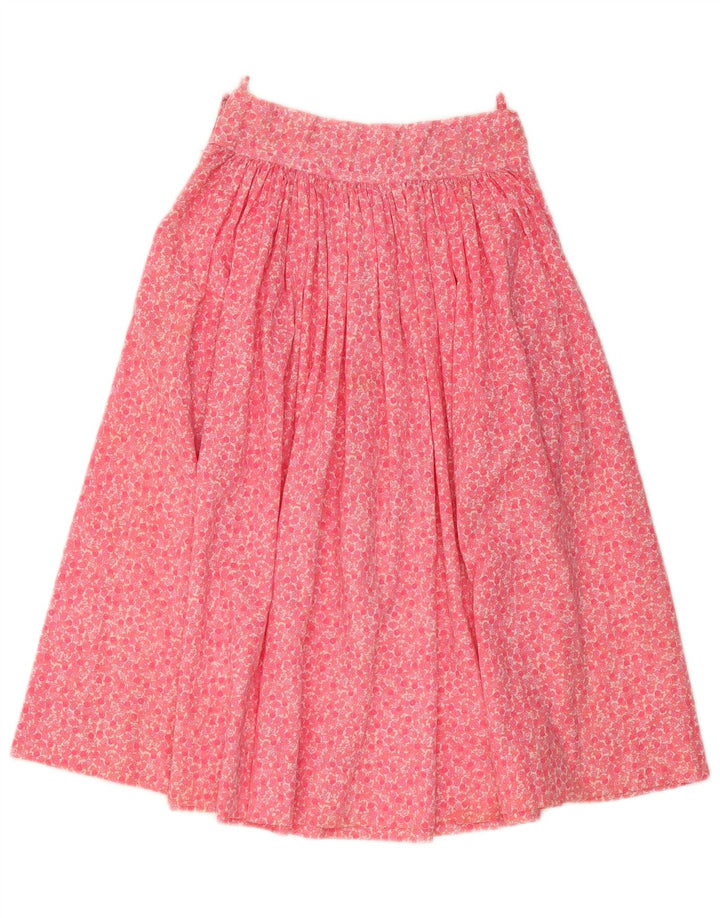 jupe évasée femme vintage W28 Floral rose moyen