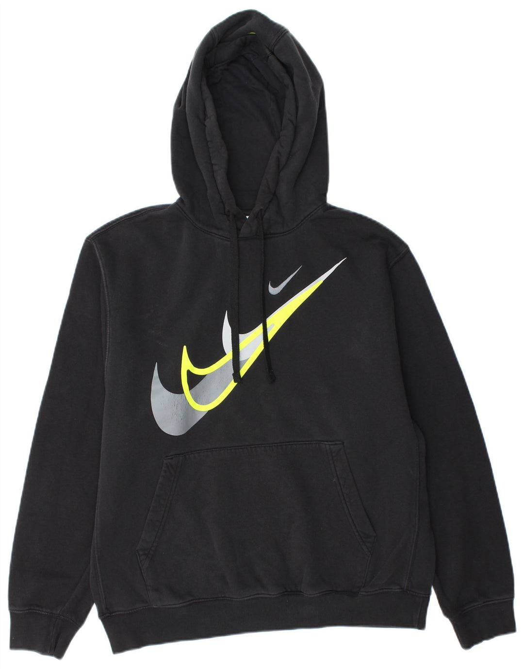 NIKE Pull à capuche graphique pour homme en coton noir moyen