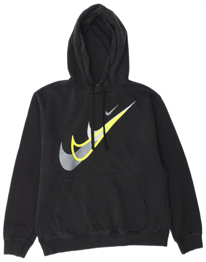 NIKE Pull à capuche graphique pour homme en coton noir moyen