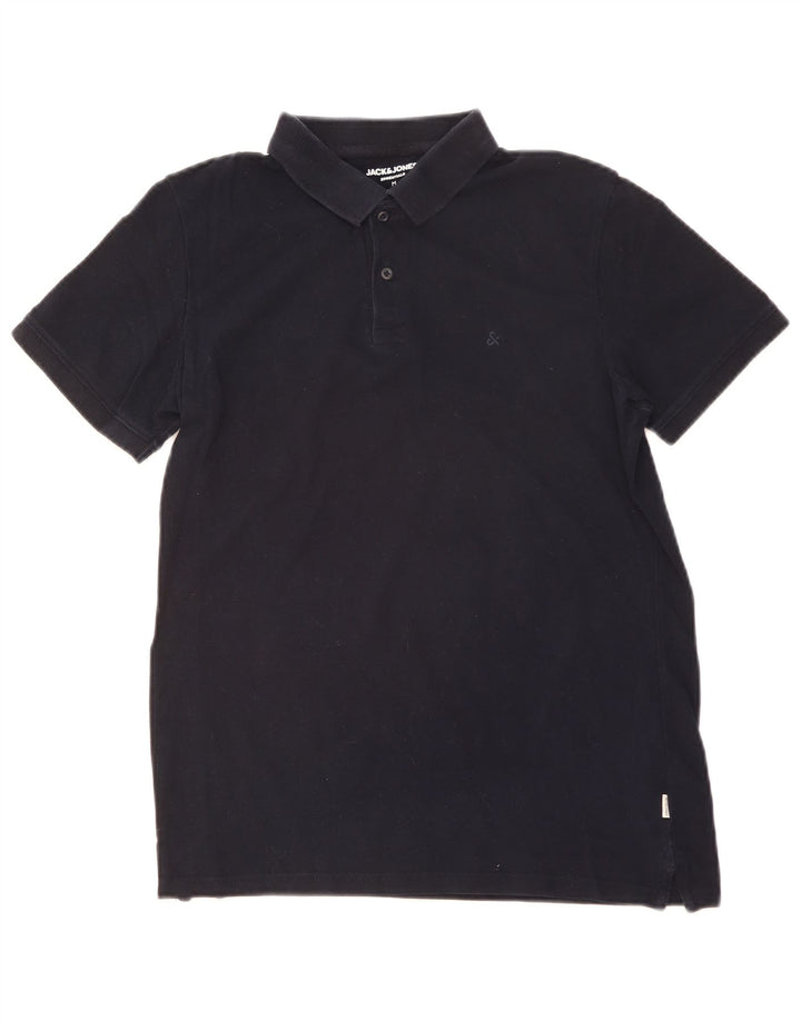JACK & JONES Polo Homme Bleu Marine Moyen Coton