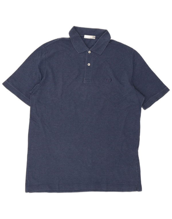 Sergio Tacchini Mens Milano Polo Shirt IT 52 Large Navy Blue
