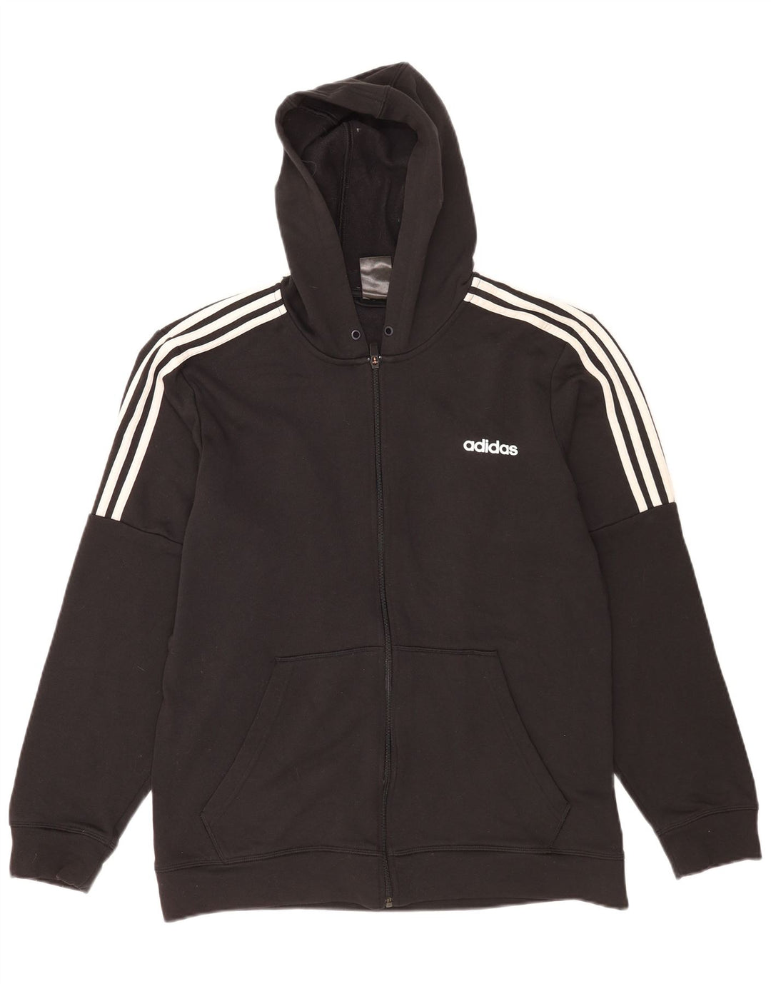 Adidas Pull à capuche zippé pour homme XL Noir Polyester