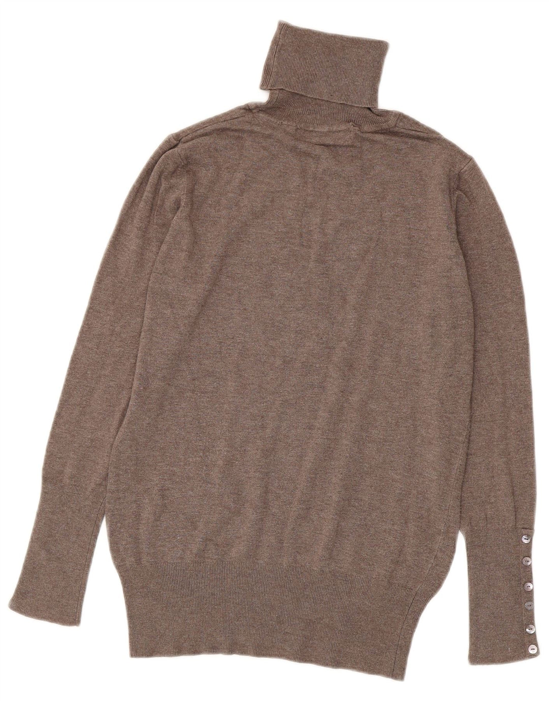 Zara Pull col roulé pour femme UK 14 Large Rayonne Marron
