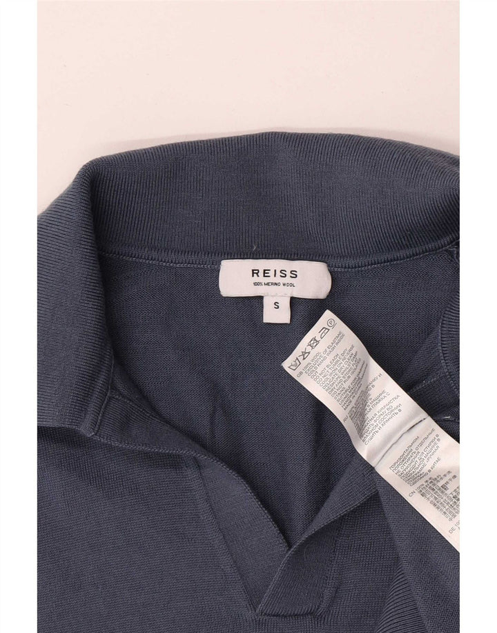 Reiss Polo Homme Petit Bleu Laine