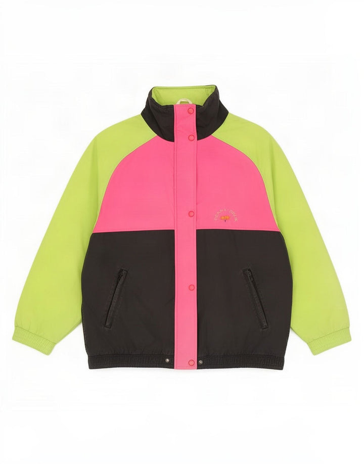 veste de ski femme vintage UK 18 XL Colourblock multicolore