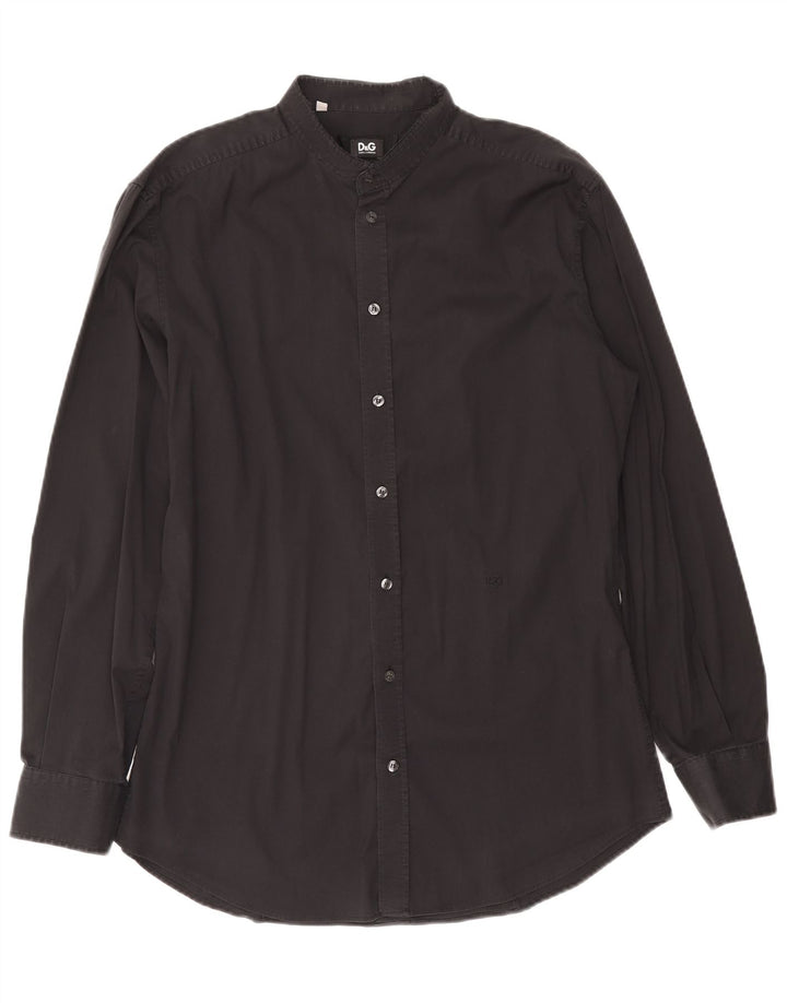 Dolce & Gabbana Chemise Slim Homme Taille 43 Grand Coton Noir