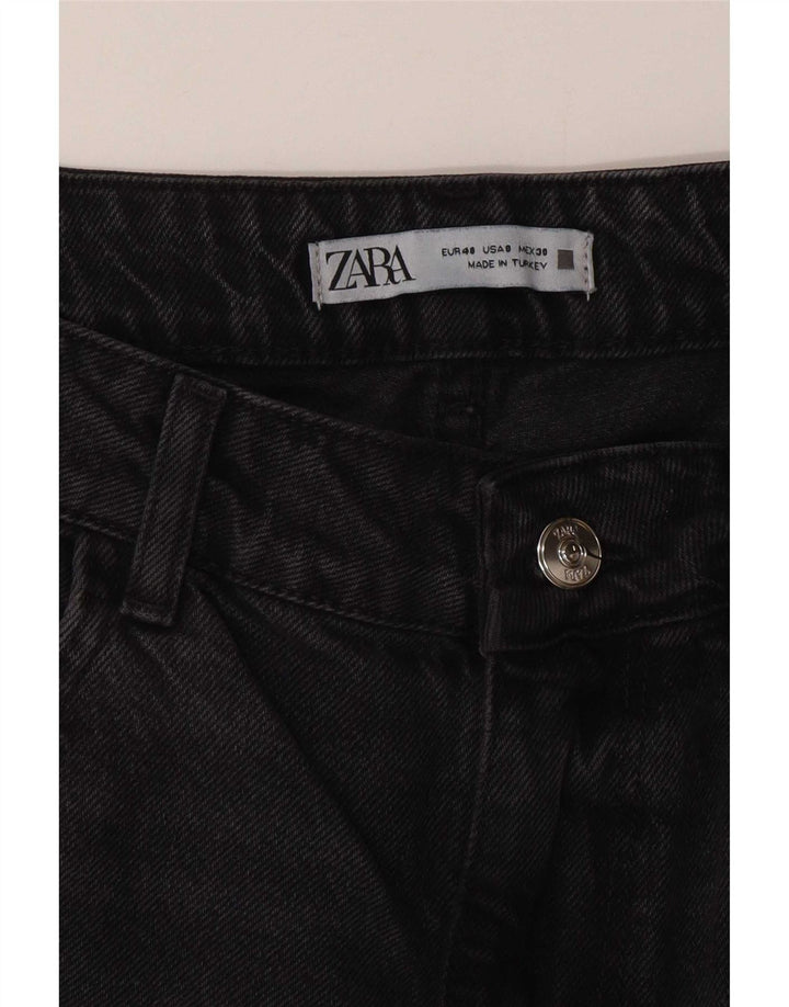 Zara Jean droit taille haute pour femme EU 40 Medium W30 L29 Gris