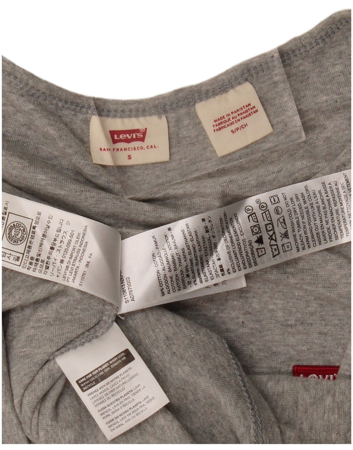 Levi's Top Femme Manches Longues UK 10 Small Gris Coton