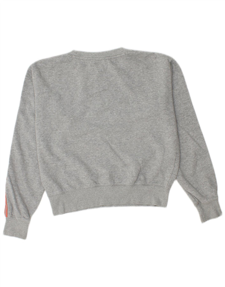 Champion Sweat-shirt court surdimensionné pour femme UK 10 Petit gris moucheté
