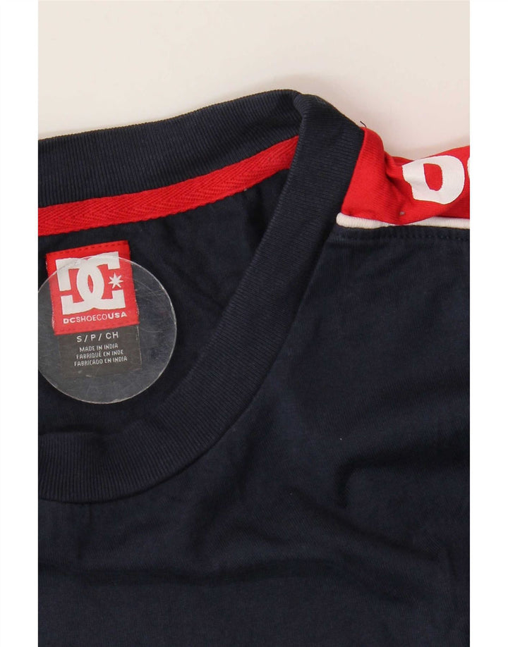 DC T-Shirt Graphique Homme Petit Bleu Marine Colorblock