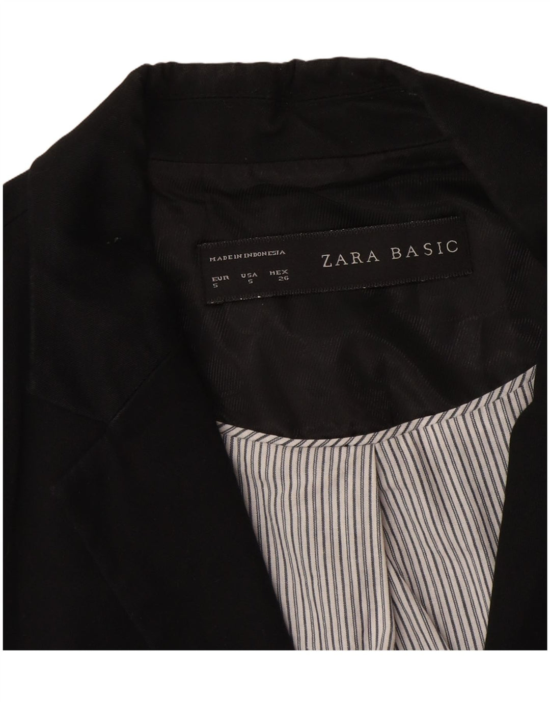 Zara Veste Blazer 1 Bouton Femme UK 10 Petit Noir