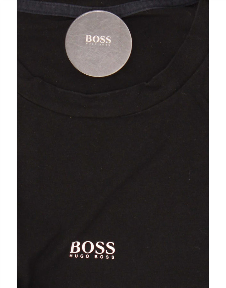 Hugo Boss Haut à manches longues en coton noir moyen |