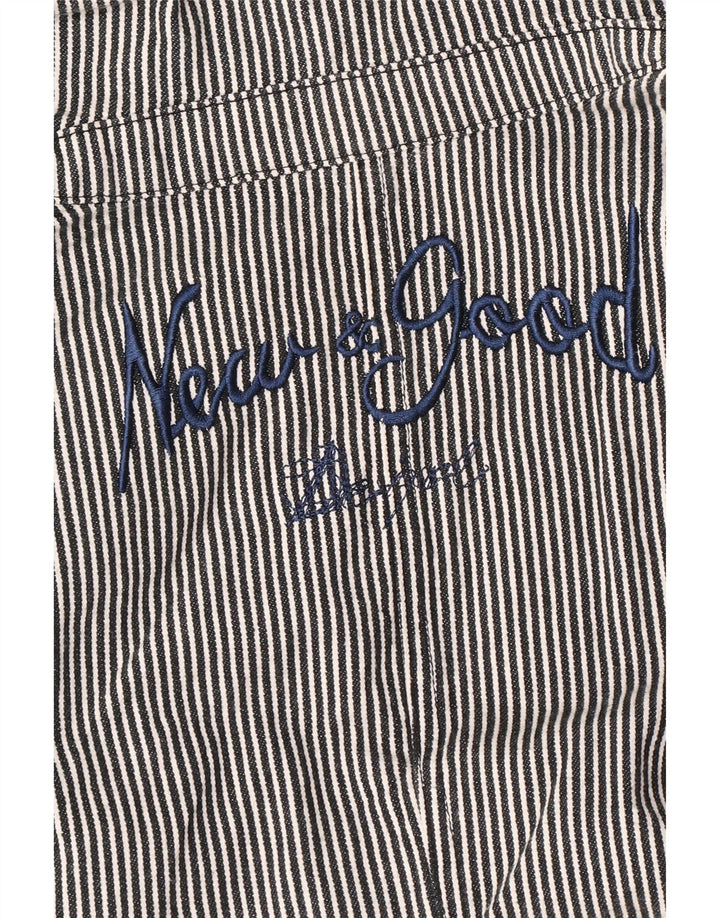 Desigual Veste Boléro Ouverte Femme UK 12 Medium Bleu Marine Rayé