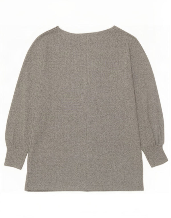 Marks & Spencer Haut à manches longues pour femme UK 16 Large Gris Moucheté