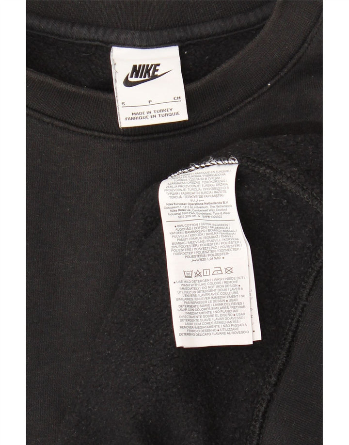 NIKE Sweat-shirt graphique pour hommes Petit coton noir