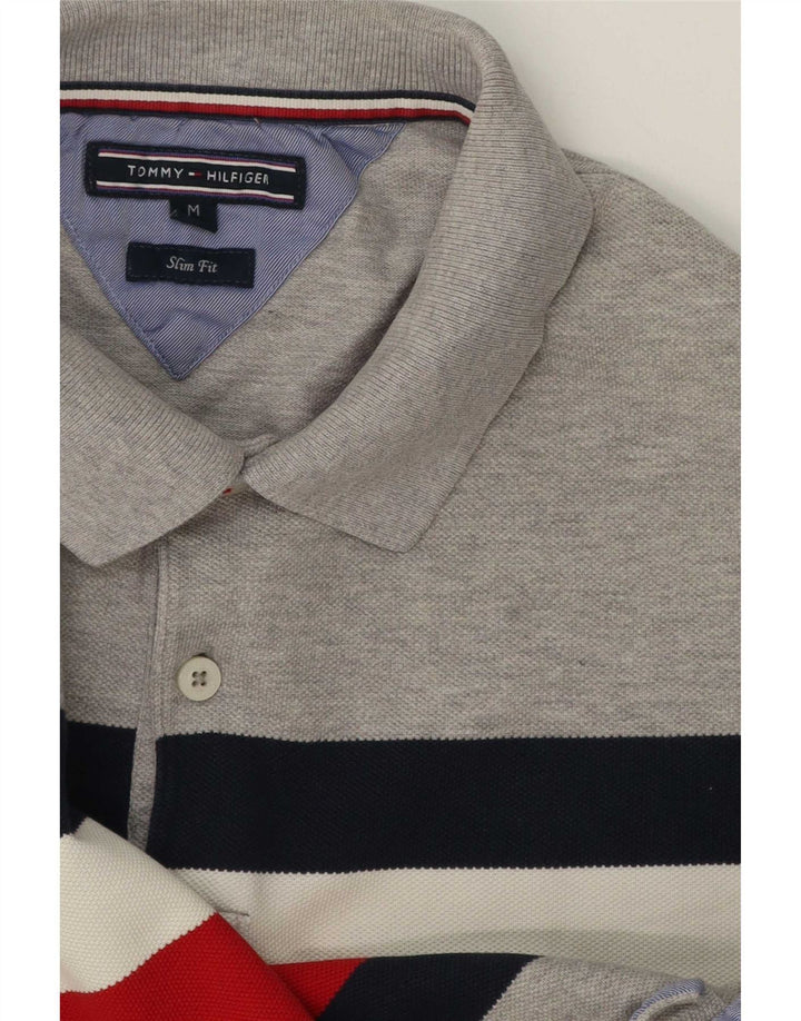 Tommy Hilfiger Polo Slim Fit Homme Gris Moyen Colourblock