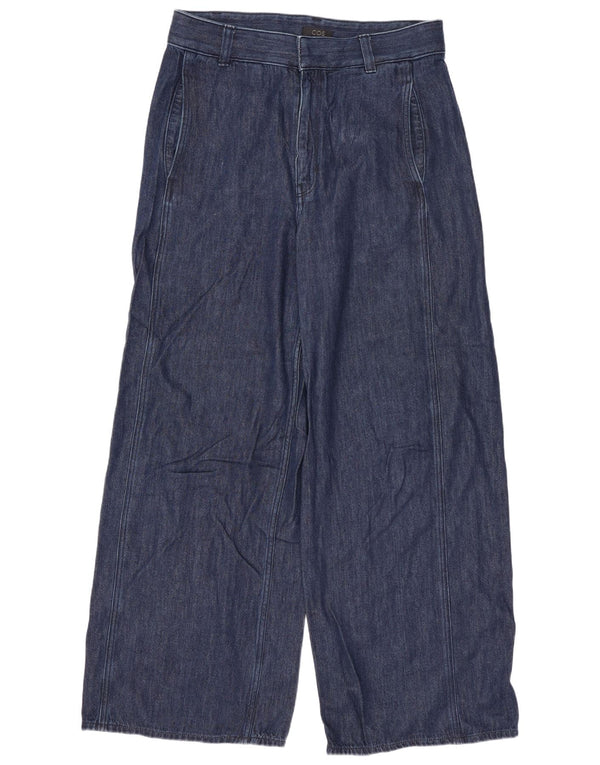 Cos Jean taille haute à jambe large pour femme EU 40 Medium W34 L30 Bleu marine Coton