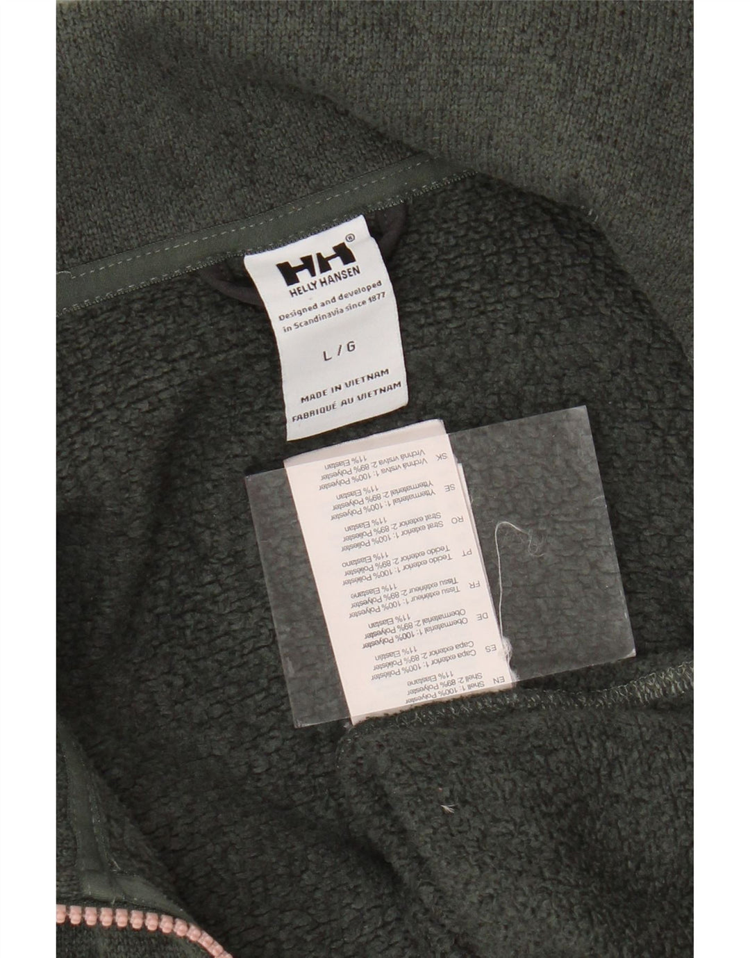 HELLY HANSEN Veste de survêtement pour femme UK 16 Large Vert Colourblock
