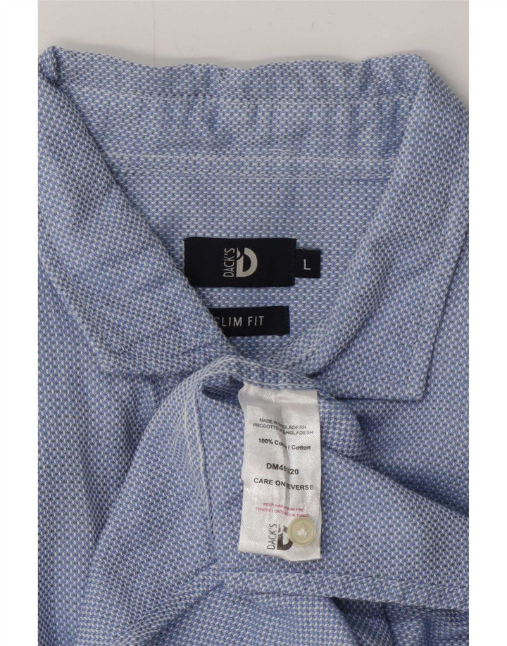 Dack's Chemise Slim Fit Homme Bleu Coton