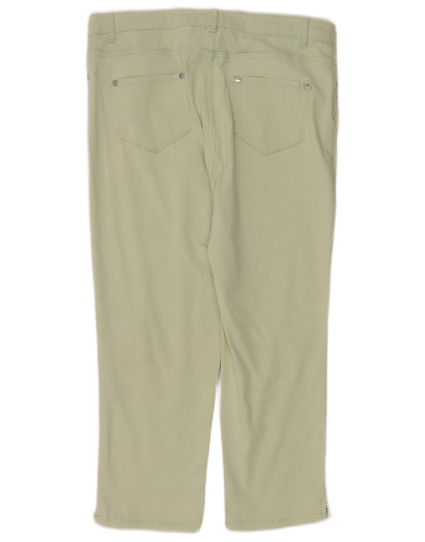 Marks & Spencer Jean Capri taille haute pour femme UK 14 Large W32 L22 Turquoise