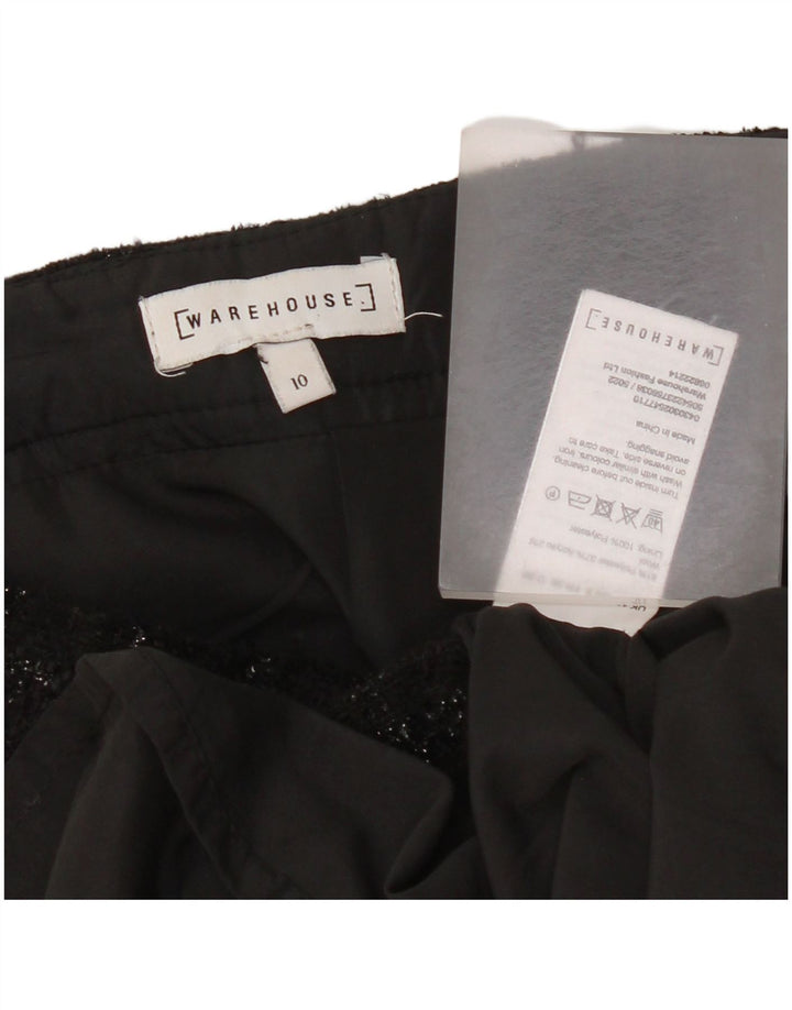 Warehouse Mini jupe femme UK 10 Small W28 noir à carreaux en polyester